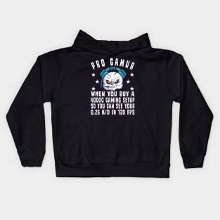 Gamer Gaming Progamer Setup Game Gambling FPS Kids Hoodie